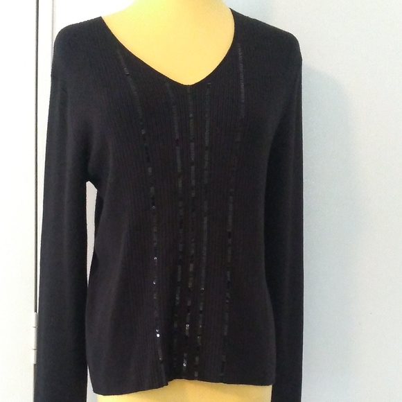 Design Lab Black Sweater Size S Long Sleeve - Picture 2 of 11